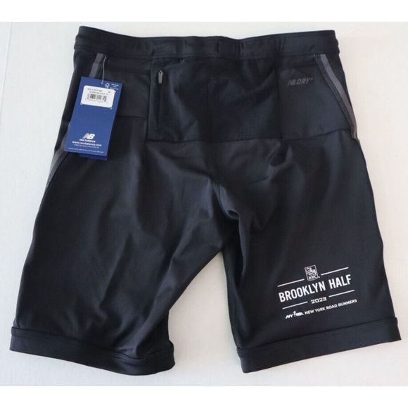 New Balance MS31201F Men's Sz Medium Black Running Q Speed 9" Half Tights - Picture 2 of 11